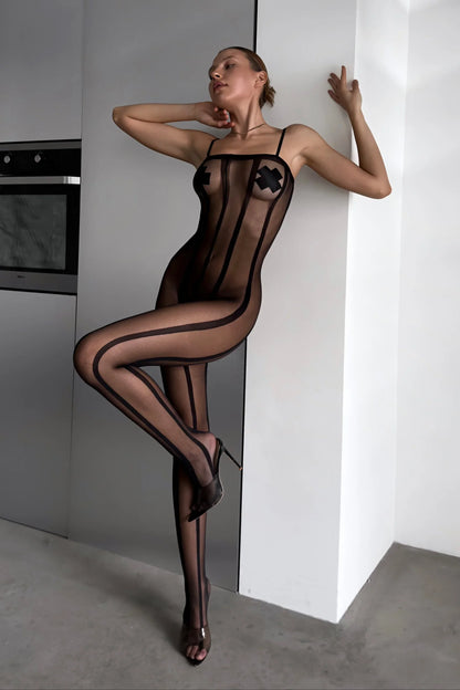 Emma Crotchless Bodystocking